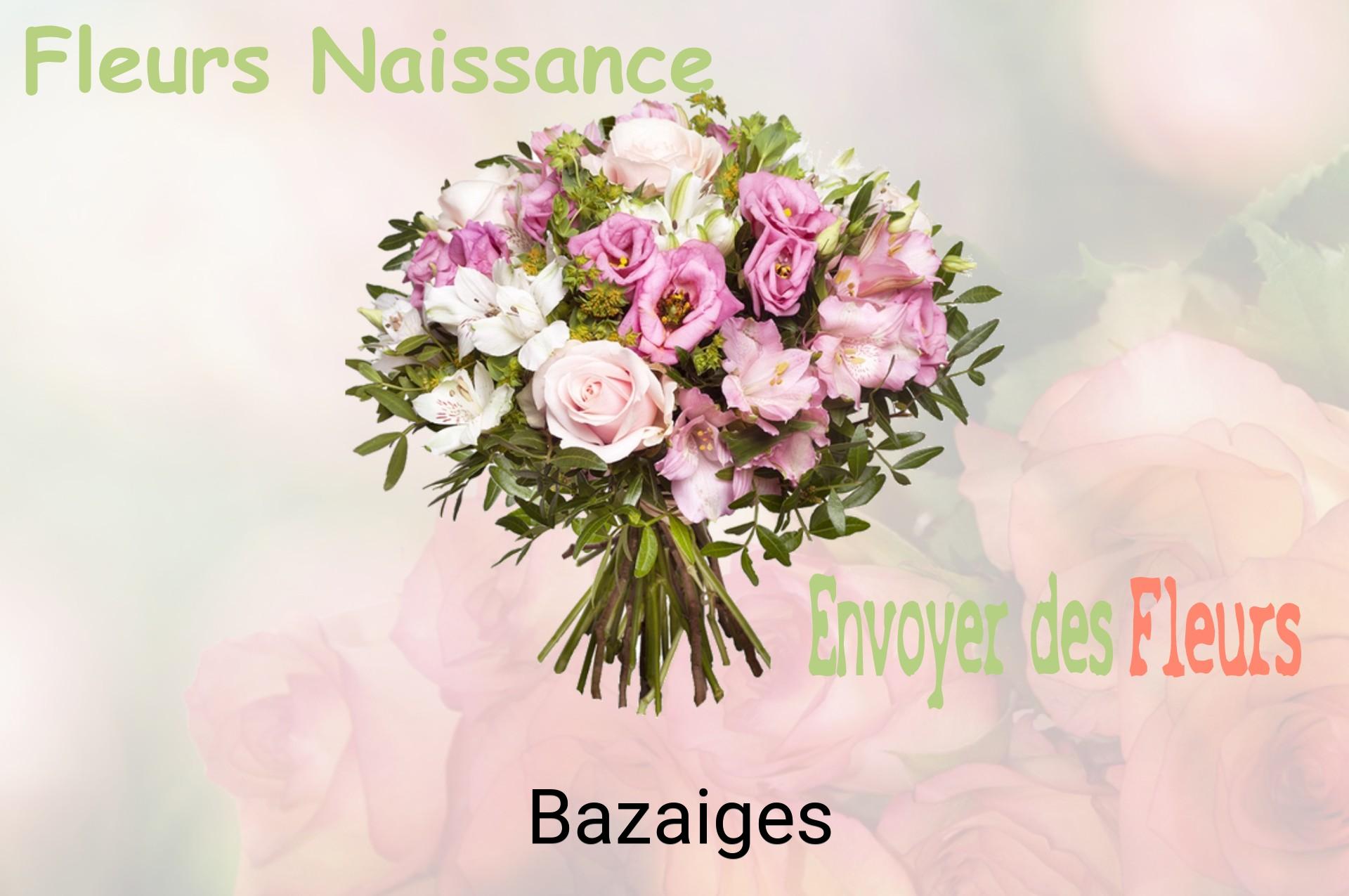 Bouquet de fleurs de naissance livré à Bazaiges