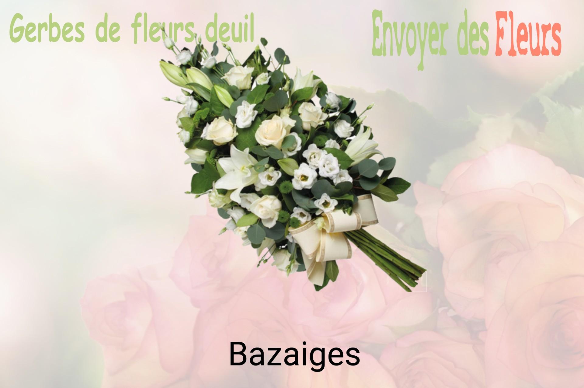 Gerbe de fleurs de deuil livrée à Bazaiges
